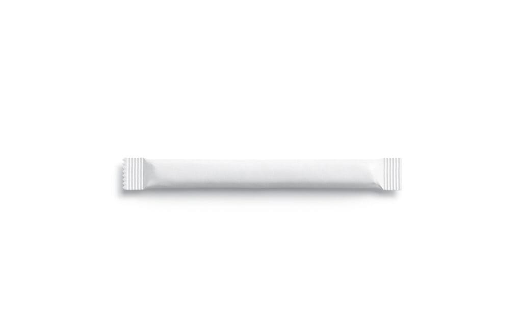 White packaging stick isolated on white background